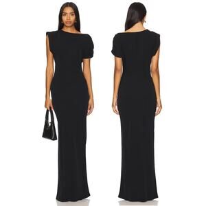 Amanda Uprichard X Revolve Elroy Maxi Dress Formal Elegant Minimalist Black XS